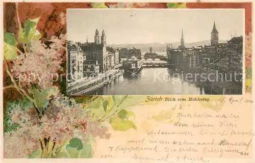 AK / Ansichtskarte Zuerich_ZH Blick vom Muehlesteg Zuerich_ZH