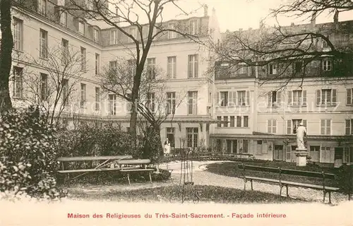 AK / Ansichtskarte Paris_75 Maison des Religieuses du Tres Saint Sacrement Facade interieur 