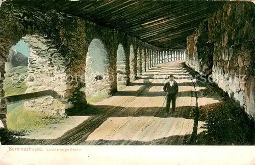 AK / Ansichtskarte Berninastrasse Lawinengalerie Berninastrasse