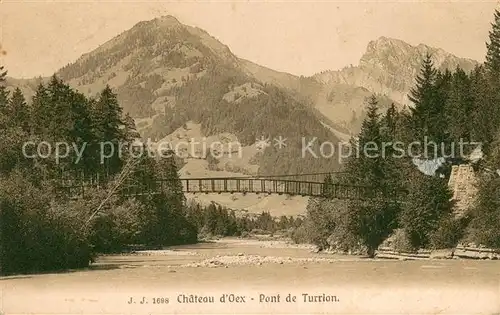 AK / Ansichtskarte Chateau d_Oex Pont de Turrion Chateau d Oex