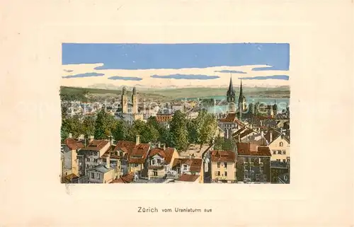 AK / Ansichtskarte Zuerich_ZH Blick vom Uranisturm Zuerich_ZH