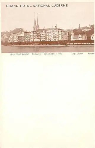 AK / Ansichtskarte Luzern__LU Grand Hotel National Lucerne 