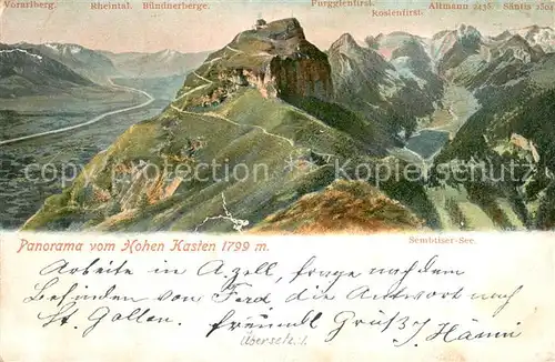 AK / Ansichtskarte Hoher_Kasten_Hohenkasten_1799m_IR Panorama mit Sembtiser See 