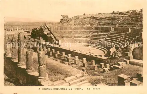 AK / Ansichtskarte Timgad Ruines Romaines de Timgad Le Theatre Timgad