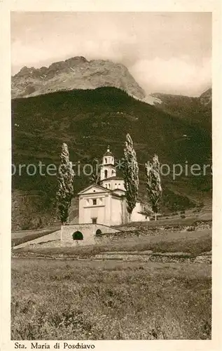 AK / Ansichtskarte Poschiavo_GR Kirche Sta Maria 