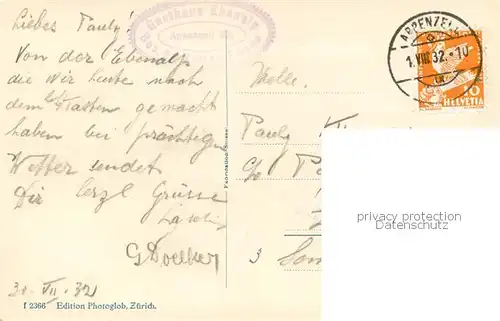 AK / Ansichtskarte Saentis_AR Gasthaus Ebenalp Saentis_AR