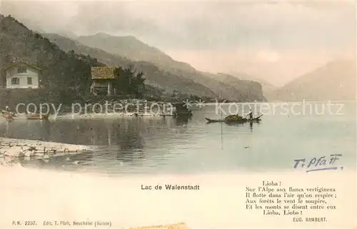 AK / Ansichtskarte Walenstadt Lac de Walenstadt Walenstadt