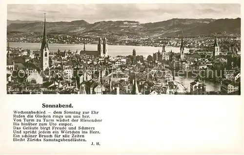AK / Ansichtskarte Zuerich_ZH Panorama Zuerich_ZH