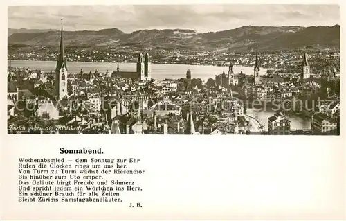 AK / Ansichtskarte Zuerich_ZH Panorama Zuerich_ZH