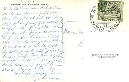 AK / Ansichtskarte Adelboden mit Wildstrubel Adelboden