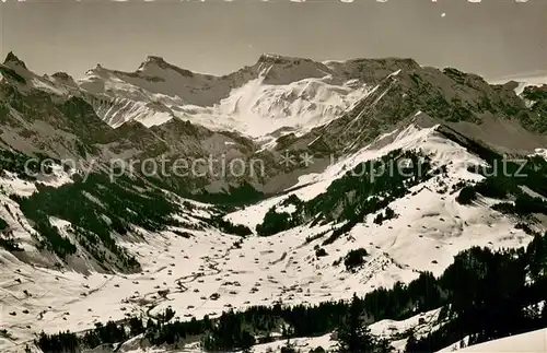 AK / Ansichtskarte Adelboden Steghorn Wildstrubel Fitzer Kuenisbergli Abfahrt Adelboden