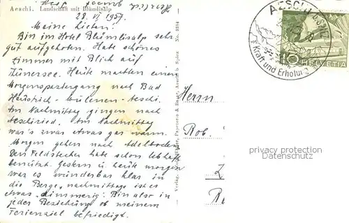 AK / Ansichtskarte Aeschi_BE Landschaft mit Bluemlisalp Aeschi_BE