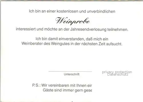 AK / Ansichtskarte Rheinland_Pfalz Weinprobe Geschaeftskarte Rheinland_Pfalz 