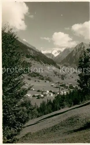 AK / Ansichtskarte Klosters_GR mit Silvrettagruppe Klosters_GR