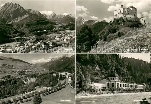 AK / Ansichtskarte Bad_Scuol Panorama Schloss Tarasp Vulpera Trinkhalle Bad_Scuol