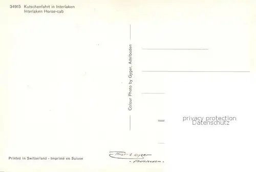 AK / Ansichtskarte Interlaken_BE Kutschenfahrt Interlaken_BE