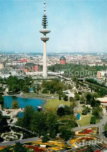AK / Ansichtskarte Hamburg Blick auf Planten un Blomen Park und Fernsehturm Hamburg