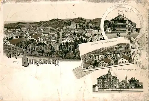 AK / Ansichtskarte Burgdorf_BE Hotel Bahnhof Mittlere Bahnhofstrasse Hotel Guggisberg 