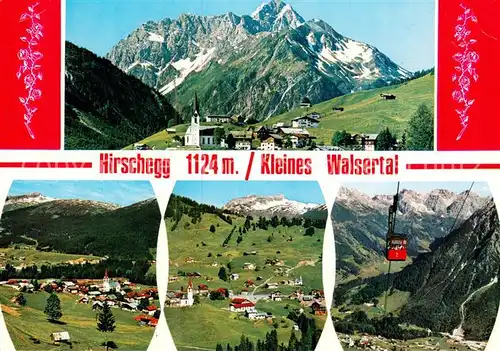AK / Ansichtskarte Hirschegg_Kleinwalsertal_Vorarlberg Ortsansicht Panorama Seilbahn Hirschegg_Kleinwalsertal