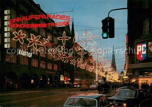 AK / Ansichtskarte Hamburg Moenckebergstrasse zur Weihnachtszeit am Abend Hamburg