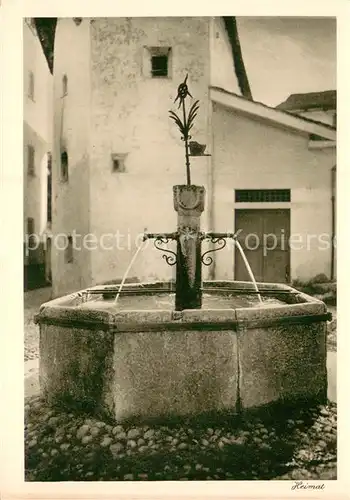 AK / Ansichtskarte Vicosoprano_GR Dorfbrunnen 