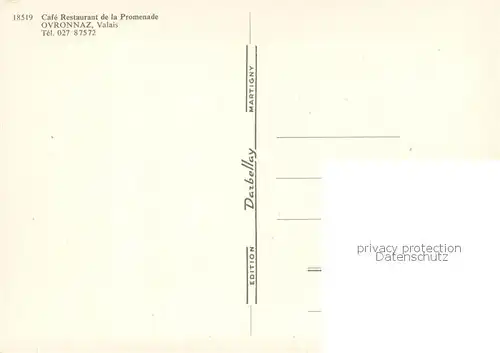 AK / Ansichtskarte Ovronnaz_VS Cafe Restaurant de la Promenade 