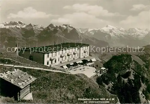 AK / Ansichtskarte Stanserhorn_NW mit Unterwaldneralpen Fliegeraufnahme 