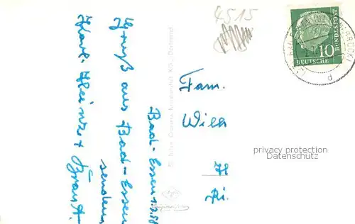 AK / Ansichtskarte Bad_Essen Bahnhofstrasse Trinkbrunnen Alte Muehle Fachwerkhaeuser Bad_Essen