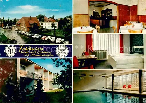 AK / Ansichtskarte Altenmedingen Fehlhabers Hotel u. GAsthaus Innenansicht m. Hallenschwimmbad Altenmedingen