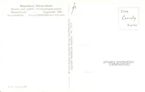 AK / Ansichtskarte Mayschoss Mayschosser Winzer Verein Fass Keller Mayschoss