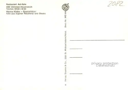 AK / Ansichtskarte Uetersen Restaurant Aal Kate Stube Aussenansicht Uetersen