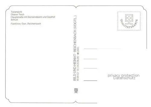 AK / Ansichtskarte Griesbach_Rottal Teilansicht Oberer Teich Hauptstrasse m. Gemeindeamt u. Gasthof Schule Griesbach Rottal