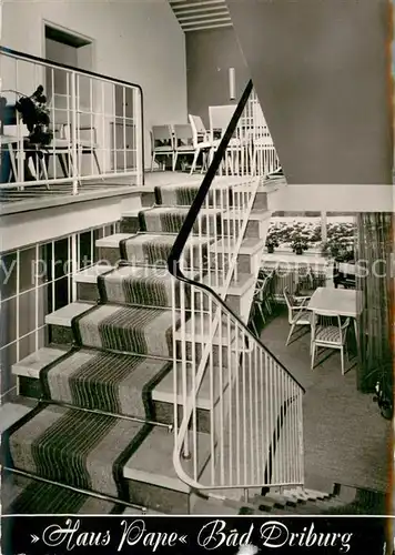 AK / Ansichtskarte Bad_Driburg Haus Pape Innenansicht Treppe Bad_Driburg