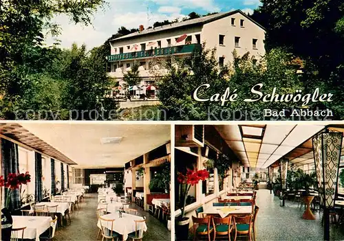 AK / Ansichtskarte Bad_Abbach Cafe Schwoegler Innen  u. Aussenansichten Bad_Abbach