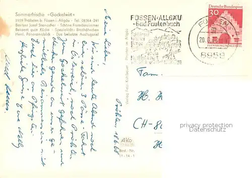 AK / Ansichtskarte Proebsten Gasthof Pension Gockelwirt Aussenansicht Proebsten