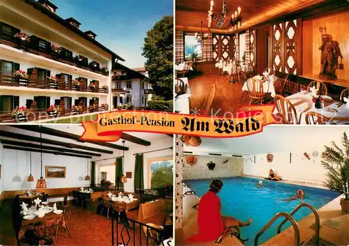 AK / Ansichtskarte Bad_Toelz Gasthof Pension Am Wald Teilansichten Bad_Toelz