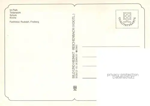 AK / Ansichtskarte Gruenlichtenberg_Kriebstein Park Schule Kirche Gruenlichtenberg