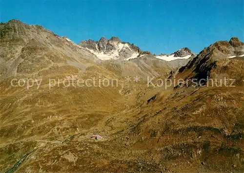 AK / Ansichtskarte Jamtalhuette_2165m_Sivretta_AT mit Gamshorn Fluchthorn Krone und Pfannknecht 