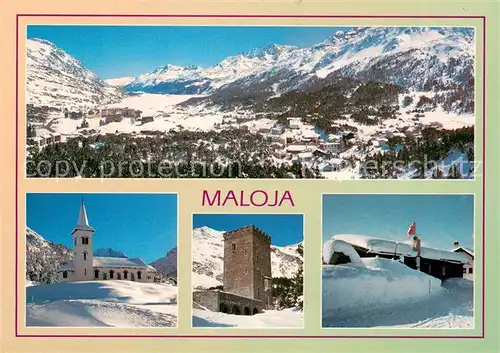 AK / Ansichtskarte Maloja_GR Panorama Piz Corvatsch Skilift Aela Maloja  Maloja_GR
