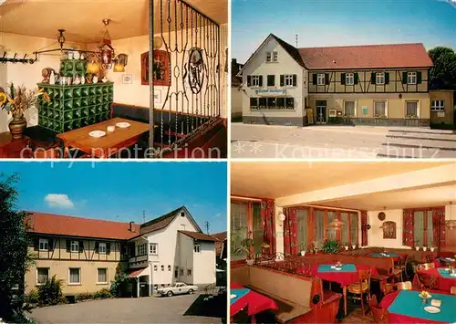 AK / Ansichtskarte Scheuern_Gernsbach Gasthof Pension Auerhahn Gaststube Scheuern Gernsbach