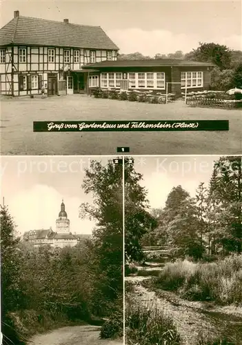 AK / Ansichtskarte Falkenstein_Harz HOG Gartenhaus Burg Falkenstein An der Selkemuehle Falkenstein_Harz