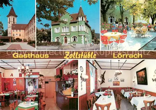 AK / Ansichtskarte Loerrach Gasthaus Restaurant Zollstueble Gastraeume Terrasse Loerrach