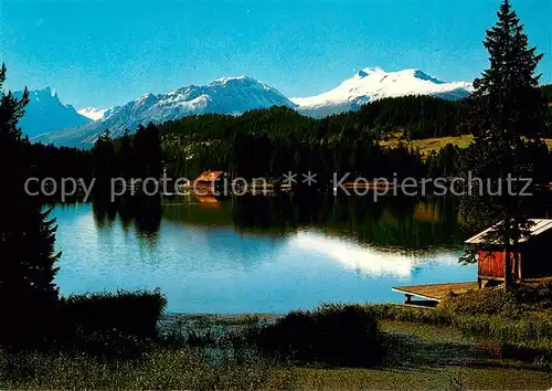 AK / Ansichtskarte Lenzerheide_GR Heidsee mit dem Piz Curver Lenzerheide GR