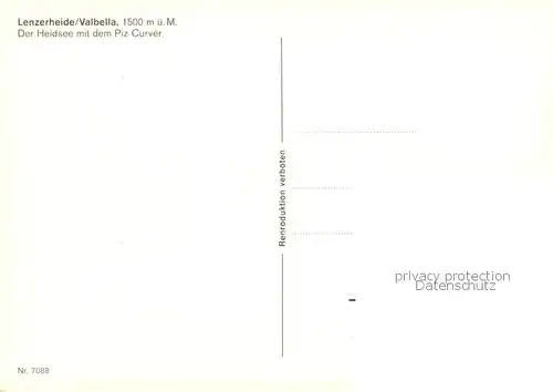 AK / Ansichtskarte Lenzerheide_GR Heidsee mit dem Piz Curver Lenzerheide GR