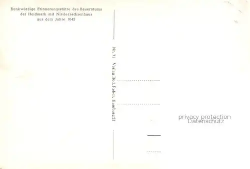 AK / Ansichtskarte Fallingbostel Hof der Heidmark Niedersachsenhaus um 1642 Fallingbostel