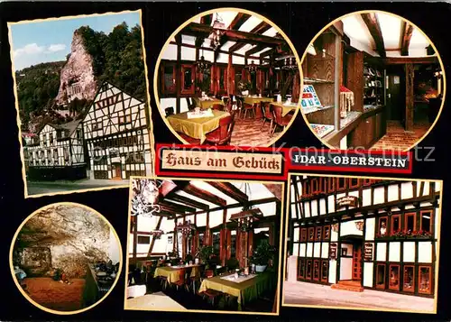 AK / Ansichtskarte Idar Oberstein Haus am Gebueck mit Gasthaus Zum alten Goten Gaststube Schmuckgrotte Idar Oberstein