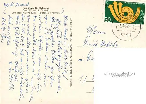 AK / Ansichtskarte Raven_Lueneburger_Heide Landhaus St Hubertus Terrasse Gaststube Raven_Lueneburger_Heide