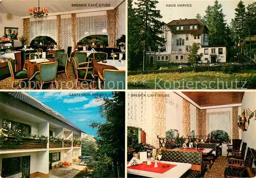AK / Ansichtskarte Bad_Sachsa_Harz Hotel Pension Harves mit Gaestehaus Bremen und Bremer Cafe Stube Bad_Sachsa_Harz
