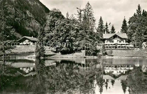 AK / Ansichtskarte Blausee Mitholz_BE Seepartie Hotel 