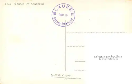 AK / Ansichtskarte Blausee Mitholz_BE Seepanorama Kandertal 